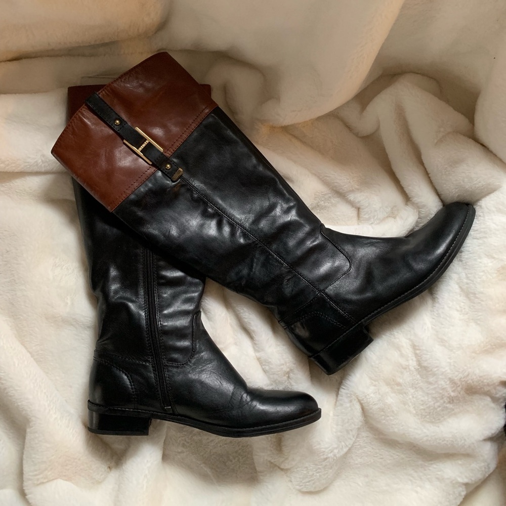 Tommy Hilfiger Two-Tone Riding Boots